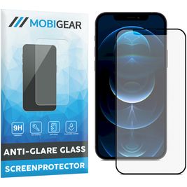Mobigear Premium iPhone 12 Pro Max Glazen Screenprotector Anti-Glare - Case Friendly - Zwart
