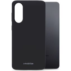 Mobilize Rubber Gelly Samsung Galaxy S25 Edge Hoesje Flexibel TPU Backcover - Zwart