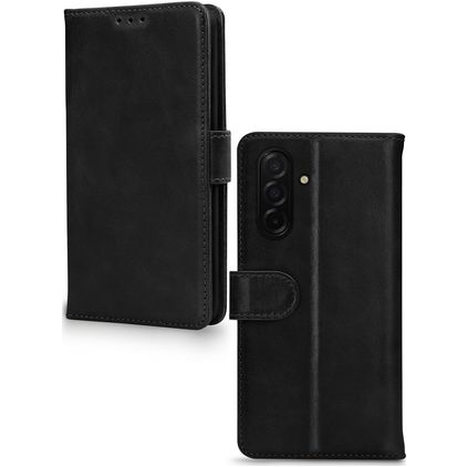 Mobilize Wallet Samsung Galaxy A27 Hoesje Echt Leer Bookcase Portemonnee - Zwart