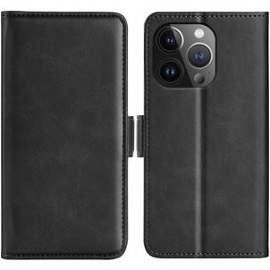 Mobigear Slim Magnet iPhone 15 Pro Hoesje Bookcase Portemonnee - Zwart