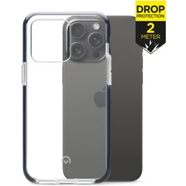 Mobilize Shatterproof iPhone 15 Pro Max Hoesje Hardcase Backcover Shockproof - Transparant / Zwart
