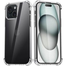 Mobigear Cushion Doorzichtig iPhone 15 Plus Hoesje Flexibel TPU Backcover Shockproof - Transparant