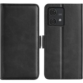 Mobigear Slim Magnet Motorola Edge 40 Neo Hoesje Bookcase Portemonnee - Zwart