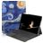 Mobigear Design Microsoft Surface Go 2 Hoes Bookcase - The Starry Night