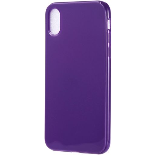 Mobigear Colors iPhone XS Max Hoesje Flexibel TPU Backcover - Paars