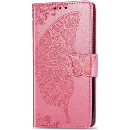 Mobigear Butterfly iPhone 11 Hoesje Bookcase Portemonnee - Roze