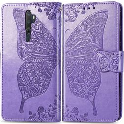 Mobigear Butterfly OPPO A9 (2020) Hoesje Bookcase Portemonnee - Paars