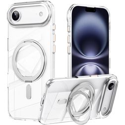Mobigear Frosted Mag iPhone Air MagSafe Hoesje Hardcase Backcover met Standaard - Zilver