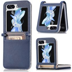 Mobigear Excellent Samsung Galaxy Z Flip 5 Hoesje Hardcase Backcover met Pasjeshouder - Blauw