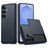 Mobigear Card Samsung Galaxy S26 Plus Hoesje Hardcase Backcover Shockproof met Pasjeshouder - Blauw