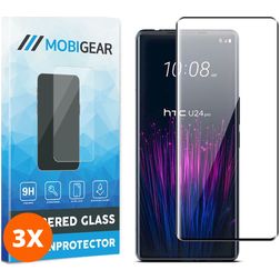 Mobigear Premium HTC U24 Pro Glazen Screenprotector - Case Friendly (3-Pack)