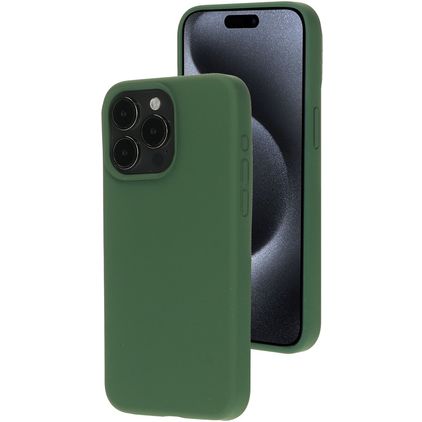 Mobiparts iPhone 15 Pro Max Siliconen Hoesje Backcover - Forest Green