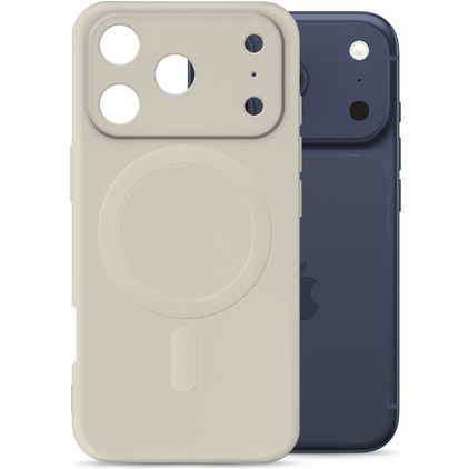My Style Protective Flex iPhone 17 Pro Max MagSafe Hoesje Flexibel TPU Backcover - Antique White