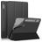 Mobigear Tri-Fold Gel Lenovo Tab P12 Hoes TPU,Kunstleer Bookcase - Zwart