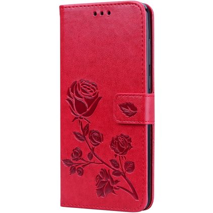 Mobigear Roses Samsung Galaxy A9 (2018) Hoesje Bookcase Portemonnee - Rood