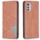 Mobigear Rhombus Slim Motorola Moto E32s Hoesje Bookcase - Bruin