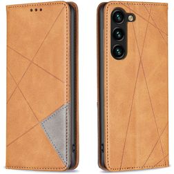 Mobigear Rhombus Slim Samsung Galaxy S25 Plus Hoesje Bookcase - Cognac