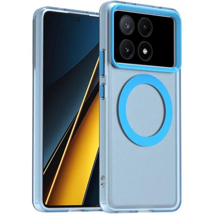 Mobigear Shockproof POCO X6 Pro MagSafe Hoesje Hardcase Backcover - Blauw