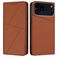 Mobigear Frosted Flip iPhone 17 Pro Hoesje Bookcase Portemonnee - Bruin