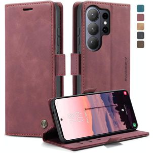 CaseMe 013 Samsung Galaxy S26 Ultra Hoesje Bookcase Portemonnee - Rood