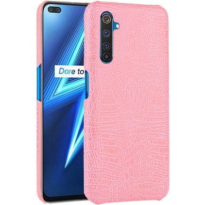 Mobigear Croco Realme X50 Pro Hoesje Hardcase Backcover - Roze