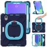 Mobigear RingGuard iPad Mini 6 (2021) Hoes Hard Kunststof,Siliconen Backcover + Stylus Houder + Schouderband + Standaard - Blauw