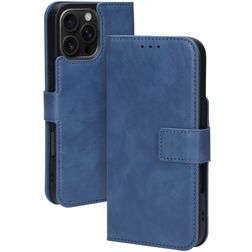 Mobiparts Classic Wallet MagSafe iPhone 16 Pro Max MagSafe Hoesje Bookcase Portemonnee - Steel Blue