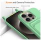 Mobigear Lanyard Card iPhone 16 Pro Siliconen Hoesje met koord en Pasjeshouder - Groen