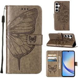 Mobigear Butterfly Samsung Galaxy A35 Hoesje Bookcase Portemonnee - Grijs