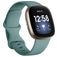 Mobigear Sport Dual Siliconen Fitbit Sense Bandje Druksluiting - Turquoise