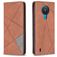Mobigear Rhombus Slim Nokia 1.4 Hoesje Bookcase - Cognac