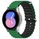 Mobigear Ocean Siliconen Smartwatch Bandje Gespsluiting - Universeel 20 mm aansluiting - Zwart / Groen