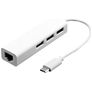 Mobigear USB-C naar Ethernet / USB-A Hub - Wit