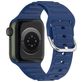 Mobigear Bumpy Siliconen Apple Watch Bandje Gespsluiting - 42/41/40/38 mm - Donkerblauw