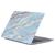 Mobigear Marble MacBook Air 13 Inch (2018-2020) Hoes Hardshell Laptopcover MacBook Case - Blauw / Goud - Model A1932 / A2179 / A2337