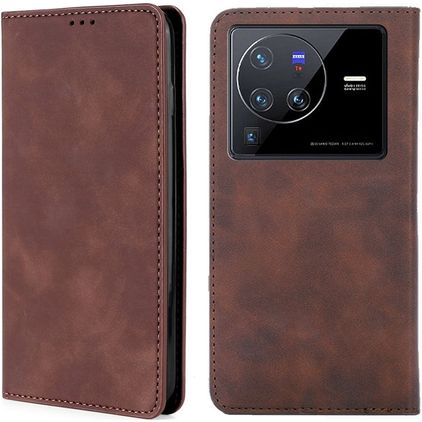 Mobigear Retro Slim Vivo X80 Pro Hoesje Bookcase Portemonnee - Bruin