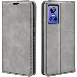 Mobigear Retro Slim Realme GT Neo 3 Hoesje Bookcase Portemonnee - Grijs