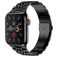 Mobigear Monaco Stalen Apple Watch Bandje Vouwsluiting - 49/46/45/44 mm - Zwart