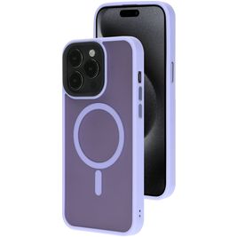 Mobiparts Hardcover iPhone 15 Pro Max MagSafe Hoesje Hardcase Backcover - Satin Lila