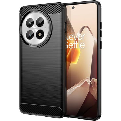 Mobigear Brushed Slim OnePlus 13 Hoesje Flexibel TPU Backcover - Zwart