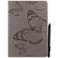 Mobigear Butterfly iPad 7 (2019) Hoes Bookcase + Stylus Houder - Grijs
