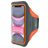 Mobiparts Comfort Fit Telefoonhouder Hardlopen iPhone 11 Sport Hoesje Neopreen Sportarmband - Neon Orange