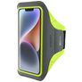 Mobiparts Comfort Fit Telefoonhouder Hardlopen iPhone 14 Sport Hoesje Neopreen Sportarmband - Neon Green