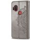 Mobigear Mandala Motorola One Hyper Hoesje Bookcase Portemonnee - Grijs