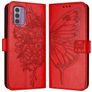 Mobigear Butterfly Nokia G42 Hoesje Bookcase Portemonnee - Rood