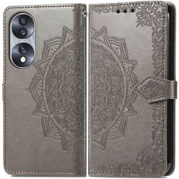 Mobigear Mandala HONOR 70 Hoesje Bookcase Portemonnee - Grijs