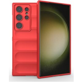 Mobigear Bumpy Samsung Galaxy S24 Ultra Hoesje Flexibel TPU Backcover - Rood