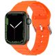 Mobigear Bumpy Siliconen Apple Watch Bandje Gespsluiting - 49/46/45/44 mm - Oranje