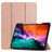 Mobigear Tri-Fold Gel iPad Pro 12.9 Inch (2022) Hoes TPU,Kunstleer Bookcase + Stylus Houder - Roségoud