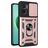 Mobigear Armor Ring Cam Slide Xiaomi Redmi 10 5G Hoesje Hardcase Backcover Shockproof met Ringhouder en Camera Slider - Roségoud